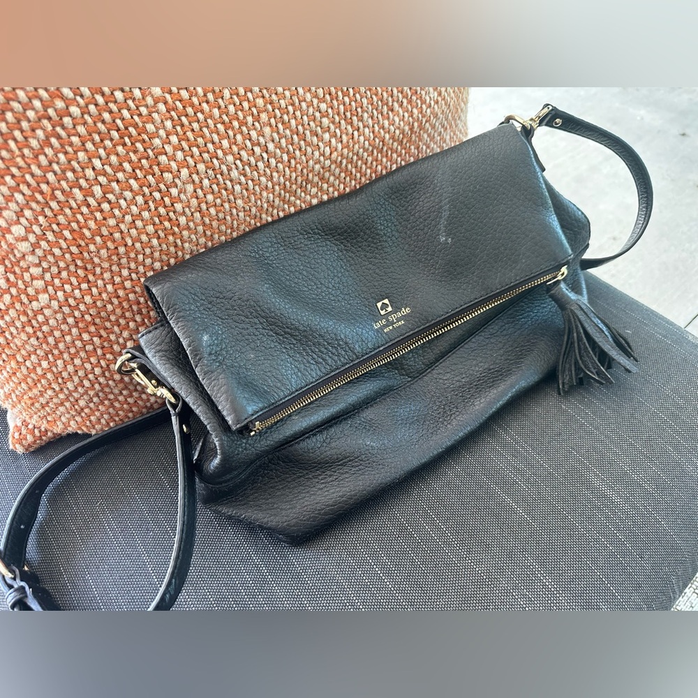 Kate Spade Black Pebbled Leather Crossbody Bag
